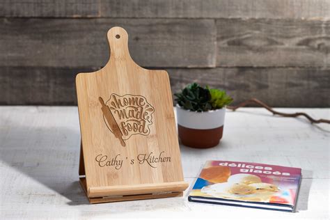 personalised cookbook stand|cookbook easel with personalized picture.